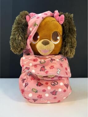 Disney Parks World Babies Lady And The Tramp Plush Stuffed Animal With Blanket